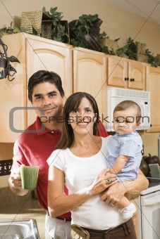 Family kitchen portrait.