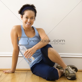 Fitness woman resting
