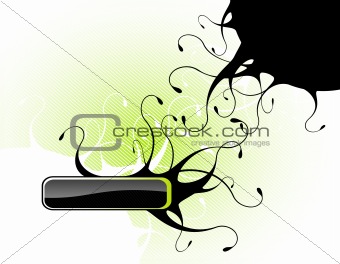 Abstract illustration with tentacles and place for text. Vector