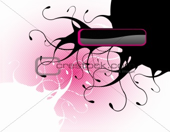 Abstract illustration with tentacles and place for text. Vector