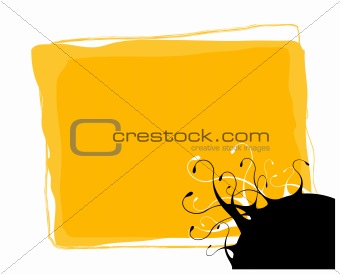 Abstract illustration with tentacles and place for text. Vector