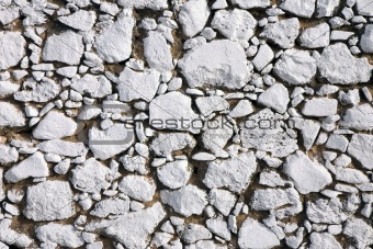 Whitewashed stone wall