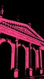 Old building with pink. Vector