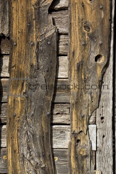 Aged wooden door