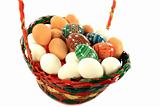 Easter Eggs in basket.