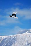 high snowboard jump