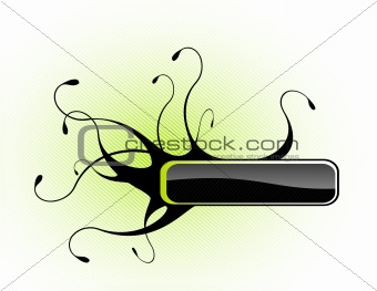 Abstract illustration with tentacles and place for text. Vector