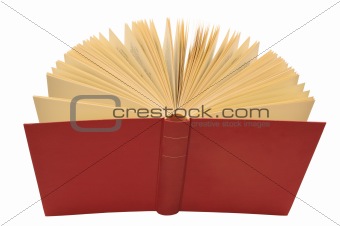 Open red book isolated