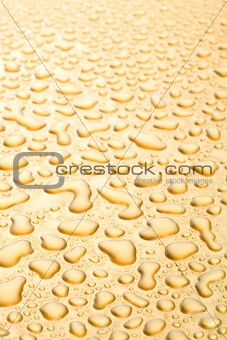 water drops background golden