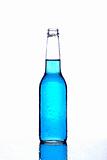 bottle blue on white
