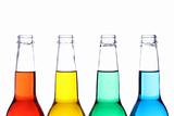 bottles colored isolated