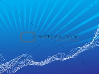 abstract Line art background, stylized waves