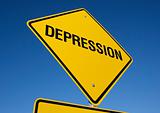 Depression road sign.