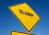 Slump road sign.