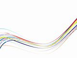 Illustrated abstract rainbow line background