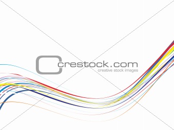 Illustrated abstract rainbow line background