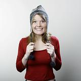 Smiling woman with cap