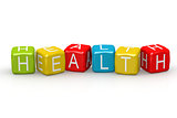 Health colorful buzzword