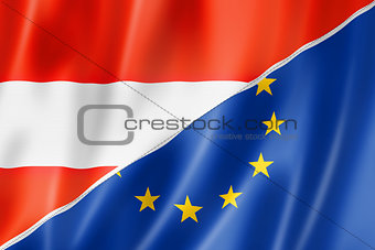 Austria and Europe flag