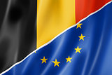 Belgium and Europe flag