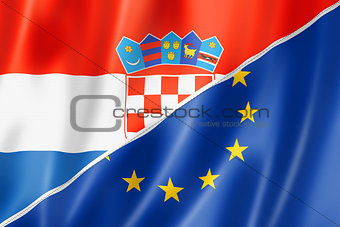 Croatia and Europe flag