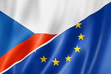 Czech Republic and Europe flag