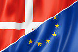 Denmark and Europe flag