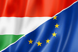 Hungary and Europe flag