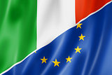 Italy and Europe flag