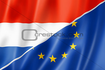Netherlands and Europe flag