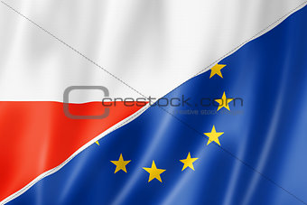 Poland and Europe flag