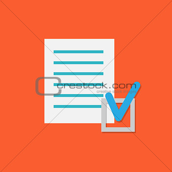 Vector Document Check Icon.