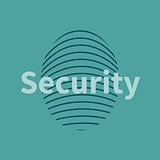 Fingerprint icon with security text.