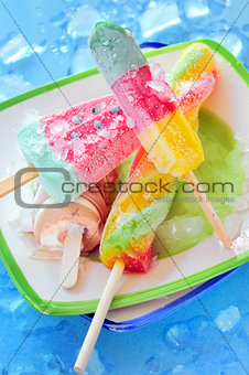 Icecream and popsicle
