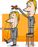 puppet businessman concept cartoon