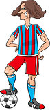 football player cartoon illustration