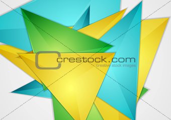 Bright abstract vector triangles design