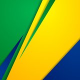 Vector bright abstract background in Brazilian colors
