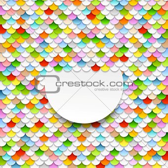 Colorful abstract art background. Paper circles