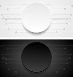 Abstract vector tech banners