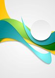 Bright corporate smooth bends. Vector colorful waves