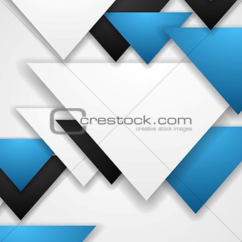 Corporate abstract tech triangles background