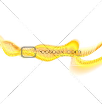Smooth yellow abstract vector waves web design