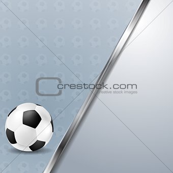 Soccer vector background with metallic stripe
