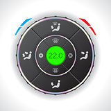 Car auto climatronic gauge with green LCD
