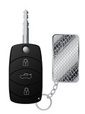 Car remote key with industrial tire tread keyholder