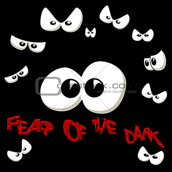 Illustration of fear of the dark as discomfort.