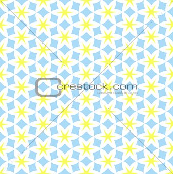 Hexagon flower seamless pattern