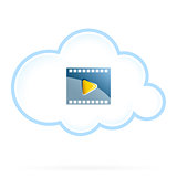 Cloud Movie Storage Icon