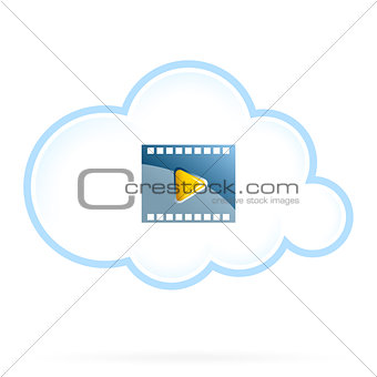 Cloud Movie Storage Icon